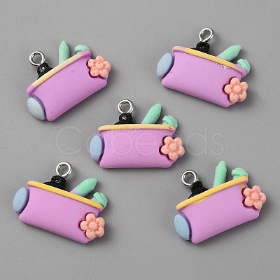 Study Theme Opaque Resin Pendants RESI-CJC0011-34F-1