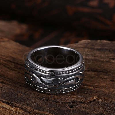 Men's Stainless Steel Finger Rings RJEW-BB29955-10-1