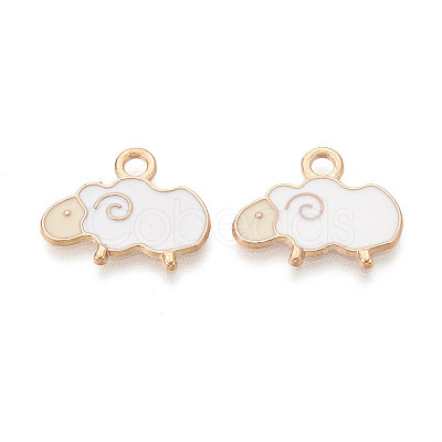 Alloy Enamel Pendants X-ENAM-R059-08A-RS-1