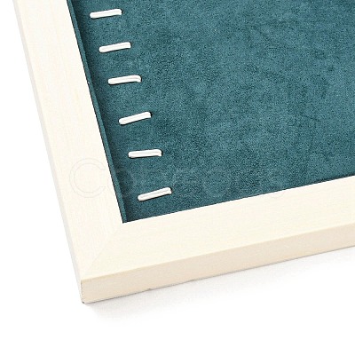 Rectangle Microfiber Cloth Pendant Necklaces Display Stands NDIS-E023-01-1