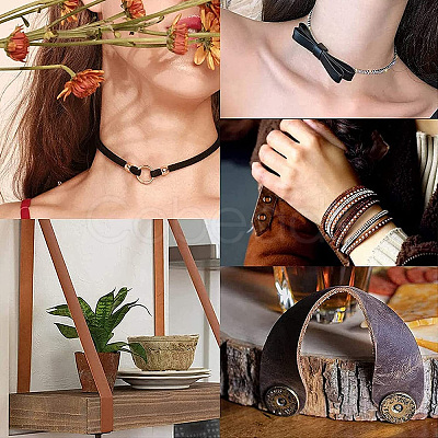 Flat Cowhide Leather Cord WL-GF0001-10B-02-1