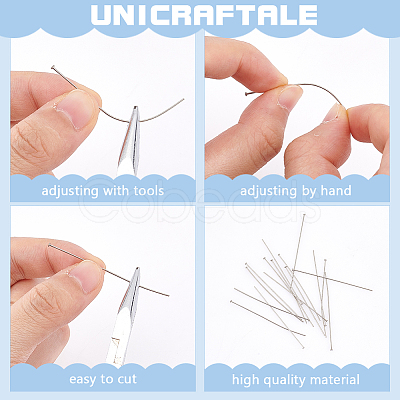 800Pcs 304 Stainless Steel Flat Head Pins STAS-UN0058-94B-P-1