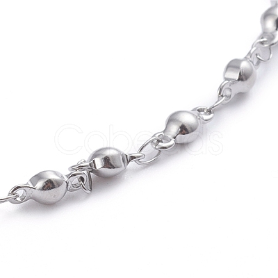 Non-Tarnish 304 Stainless Steel Link Chain Anklets AJEW-G026-03P-1