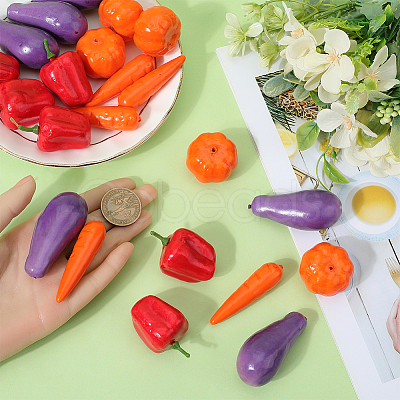 40Pcs 4 Styles Foam Artificial Vegetables AJEW-GF0009-58-1