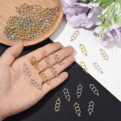 50Pcs Alloy Connector Charms PALLOY-YW0003-2KCG-1