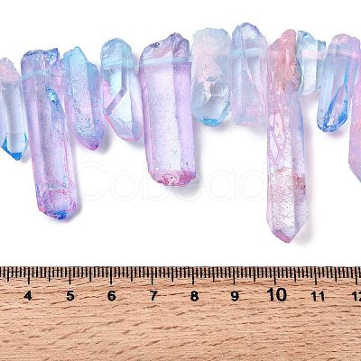 Two Tone Natural Quartz Crystal Beads Strands G-Z131-K01-01-1
