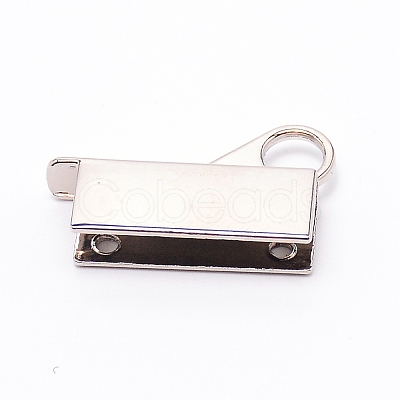 Zinc Alloy Bag Lock Catch Clasps PALLOY-WH0088-12P-1