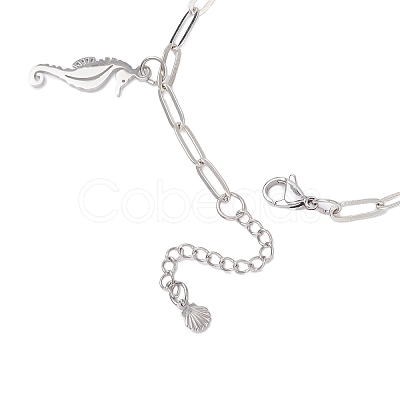 Ocean Theme 304 Stainless Steel Charm Bracelets BJEW-JB12218-01-1