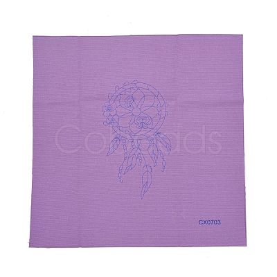 DIY Woven Net/Web with Feather Pattern Embroidery Kit DIY-O021-17B-1
