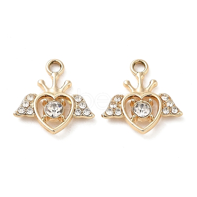 Alloy Rhinestone Pendants PALLOY-P303-03C-G-1