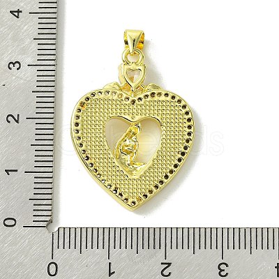 Mother's Day Brass Micro Pave Clear Cubic Zirconia Pendants KK-H472-13G-08-1