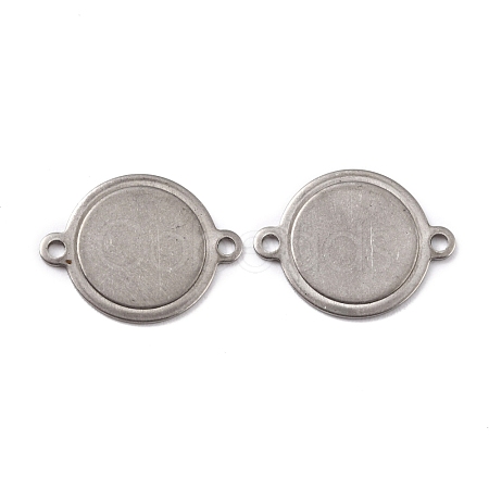 Tarnish Resistant 201 Stainless Steel Cabochon Connector Settings STAS-K217-38-1