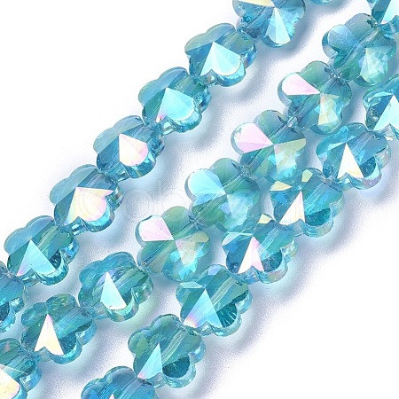 Electroplate Glass Beads Strands EGLA-J148-A-AB04-1