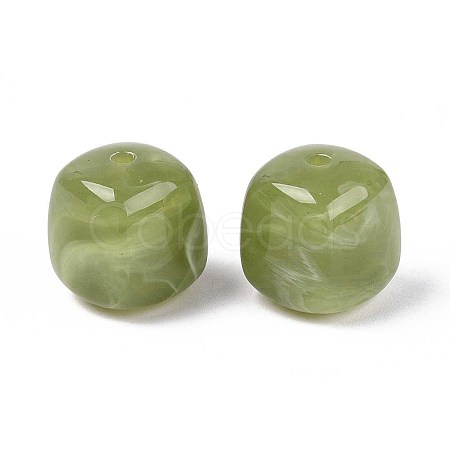Opaque Acrylic Beads X-OACR-ZX006-33J-1