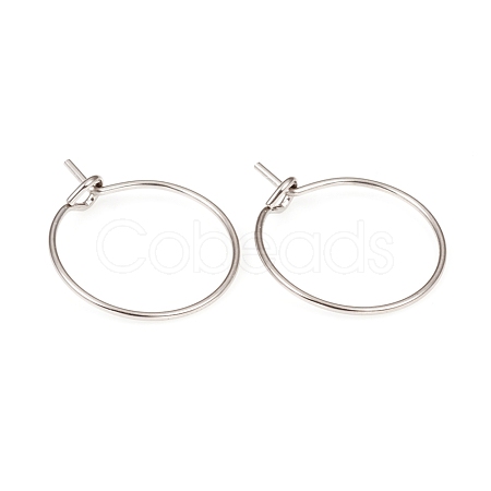 316L Surgical Stainless Steel Hoop Earring Findings STAS-G229-07P-01-1
