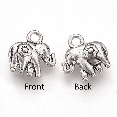 Tibetan Style Alloy Charms TIBEP-T002-84AS-RS-1