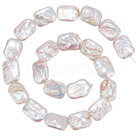 1 Strand Natural Baroque Pearl Keshi Pearl Beads Strands PEAR-SC0001-48-1