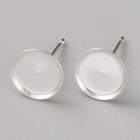 925 Sterling Silver Studs Earrings Finding STER-WH0061-26B-1