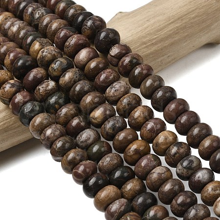 Natural Picasso Stone/Polychrome Jasper Beads Strands G-A280-A27-02-1