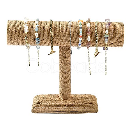 T Bar Straw Rope Bracelet/Bangle Display Stands BDIS-N019-03-1