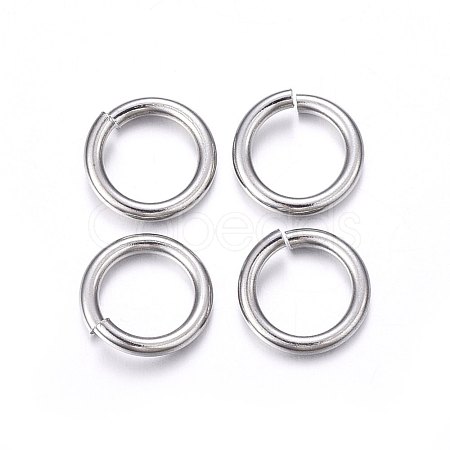 Tarnish Resistant 304 Stainless Steel Open Jump Rings X-STAS-F174-12P-1