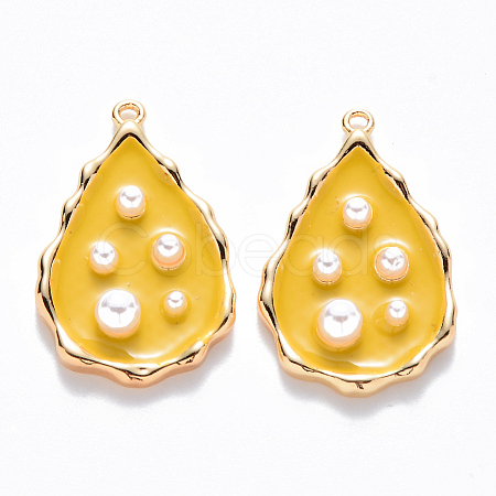 Brass Enamel Pendants KK-T049-053G-05-NF-1