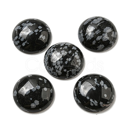 Natural Snowflake Obsidian Cabochons G-C115-02A-14-1