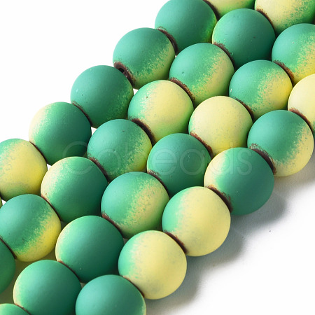 Spray Painted Non-magnetic Synthetic Hematite Beads Strands G-N337-01B-1