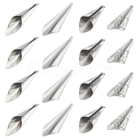 20Pcs 2 Style 304 Stainless Steel Pendants STAS-UN0033-01-1