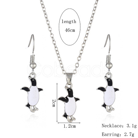 Alloy Enamel Pendant Necklaces & Dangle Earrings Sets FS-WGBC05C-05-1