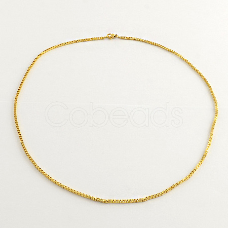 304 Stainless Steel Box Chain Necklaces X-NJEW-R223-01-1