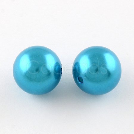 Round ABS Plastic Imitation Pearl Beads OACR-R053-18-1