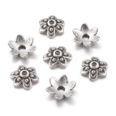 Tibetan Style Alloy Bead Caps X-LF0626Y-1