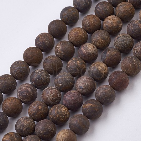Natural Bronzite Bead Strands G-J376-32-8mm-1
