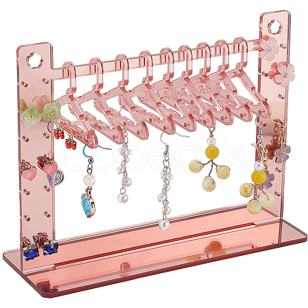 Coat Hanger Removable Acrylic Earring Displays EDIS-WH0041-02A-02-1