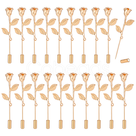 20Pcs Zinc Alloy Brooch Pins JEWB-PH0001-83G-1
