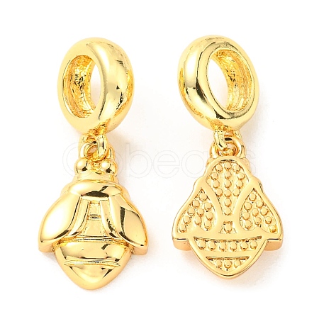 Brass European Dangle Charms KK-M247-01G-1
