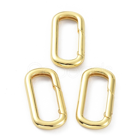 Brass Keychain Clasps KK-B046-01G-1