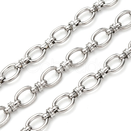 304 Stainless Steel Oval Link Chains CHS-S012-08P-1