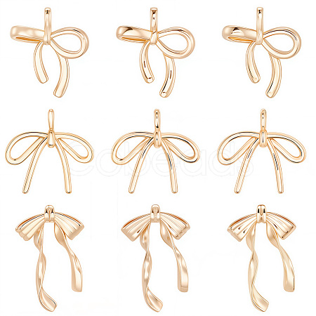 12Pcs 3 Styles Brass Pendants KK-BBC0020-27-1