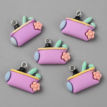 Study Theme Opaque Resin Pendants RESI-CJC0011-34F-1
