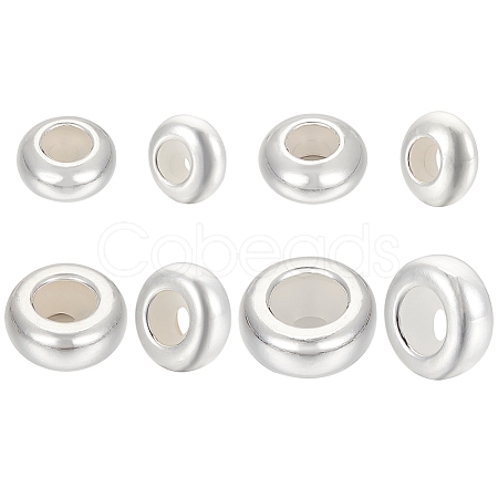 8Pcs 4 Styles 925 Sterling Silver Spacer Beads STER-BC0002-46-1
