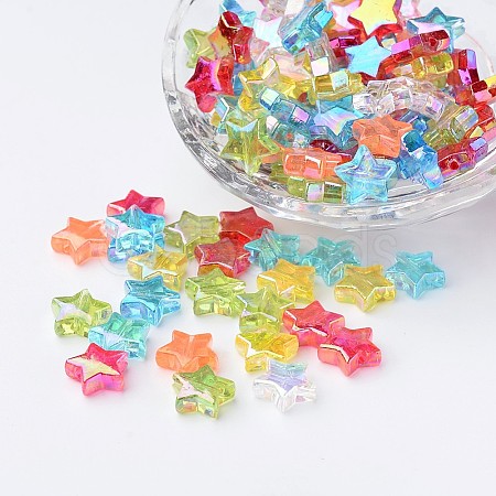 Eco-Friendly Transparent Acrylic Beads TACR-YW0001-01H-1