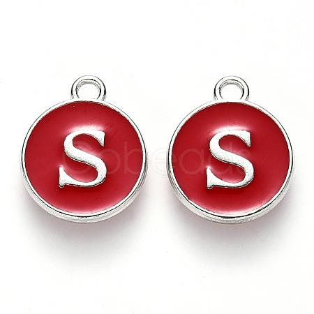 Platinum Plated Alloy Enamel Charms LS-ENAM-S118-03S-P-1
