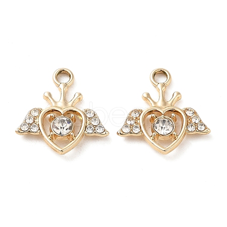 Alloy Rhinestone Pendants PALLOY-P303-03C-G-1