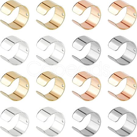 80Pcs 4 Colors 304 Stainless Steel Ear Cuff Findings STAS-UN0023-17-1