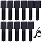 Gorgecraft 40Pcs Nylon Hook and Loop Tape Wire Organizer, Adhesive Cable Ties, Black, 91x28x2.5mm