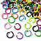 Spray Painted Iron Open Jump Rings, Mixed Color, 10.5x1mm, Inner Diameter: 8mm, about 192pcs/ 50g