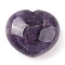 Natural Amethyst Thumb Massage Stone, Heart Pocket Palm Stones, for Relaxing, Pain Relief, 40~41x45x24~26mm