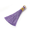 Polyester Tassel Pendants, Medium Purple, 80~83x7~8mm, Hole: 5~7mm